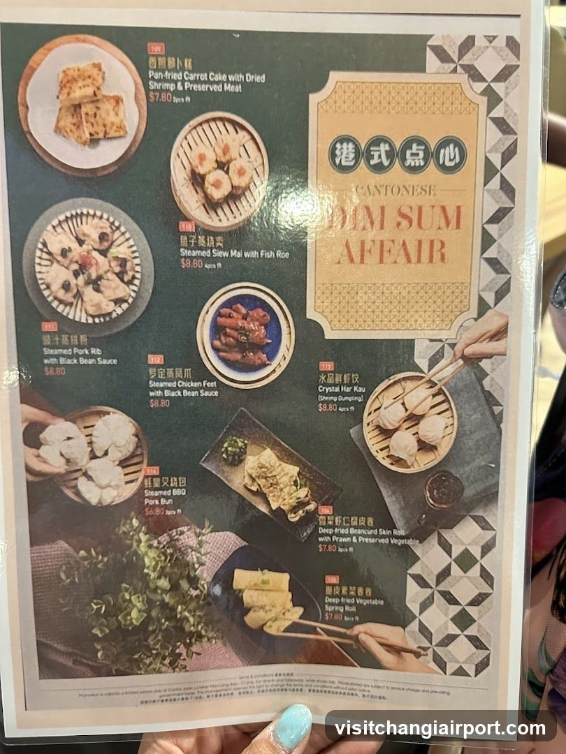 Cantonese Dim Sum Affair Menu Page
