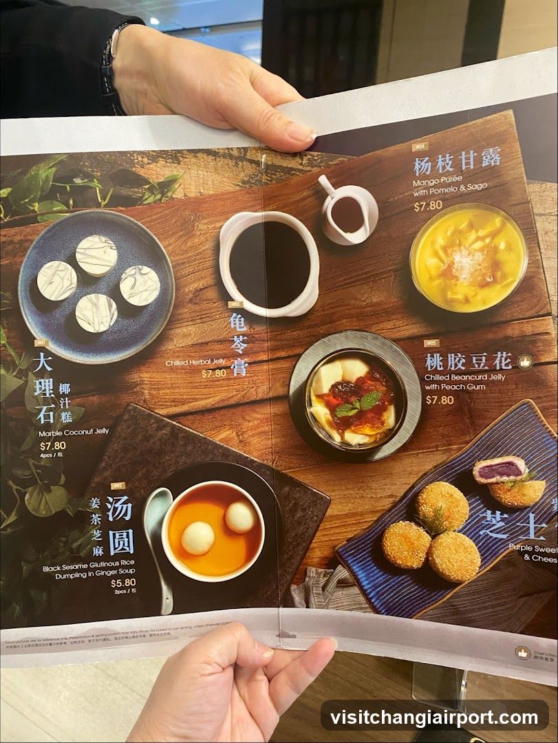 Dessert and Jelly Menu