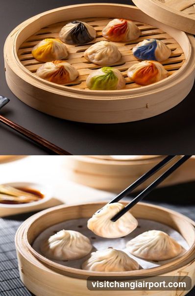 Steamed Dumplings in Bamboo Basket