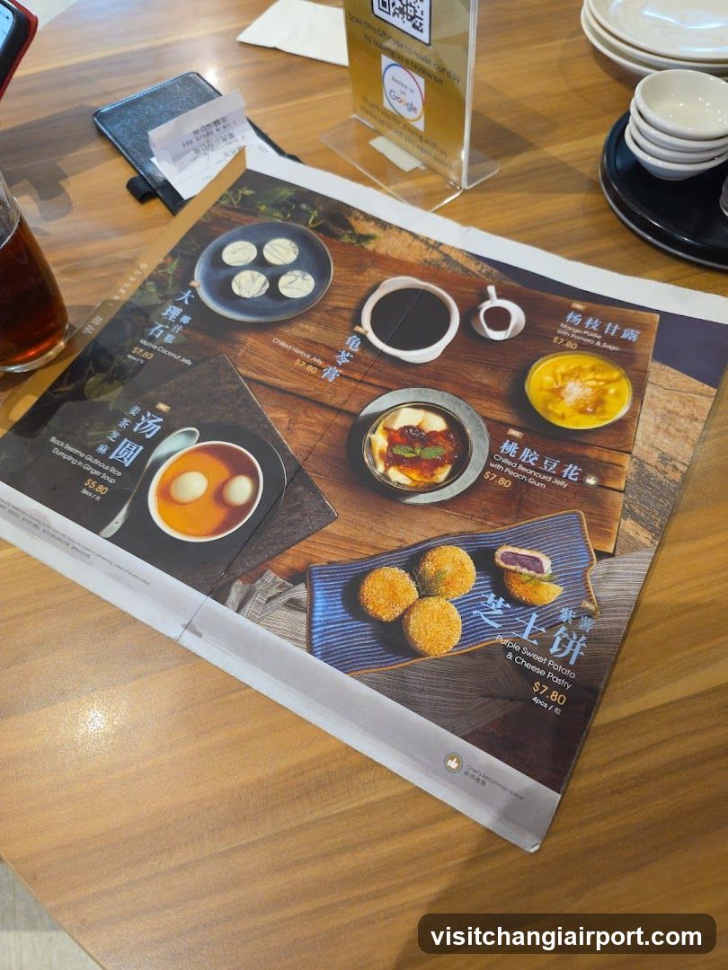 Dining Table with Menu and Condiments