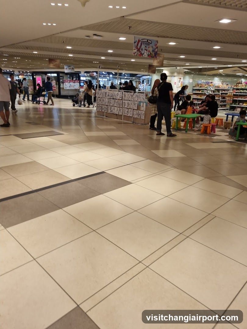Shopping Mall Interior with Kids' Area