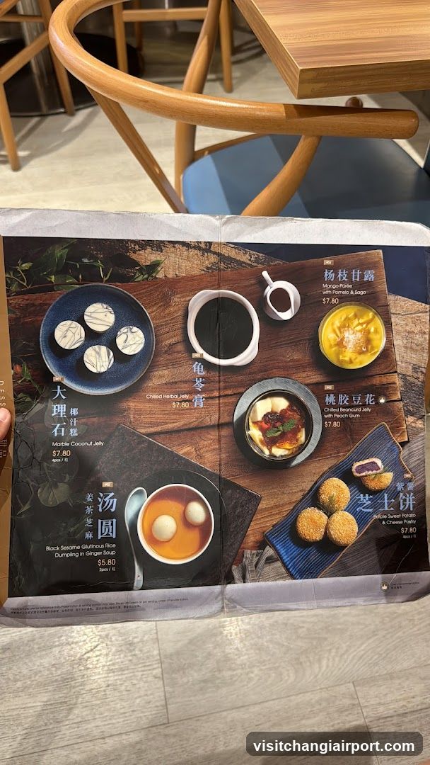 Dessert and Soup Menu