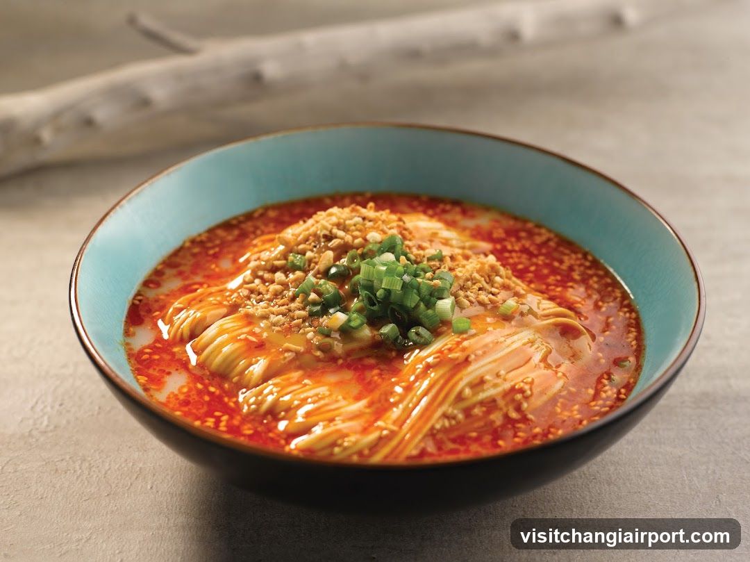 Spicy Noodle Bowl with Sesame and Scallions