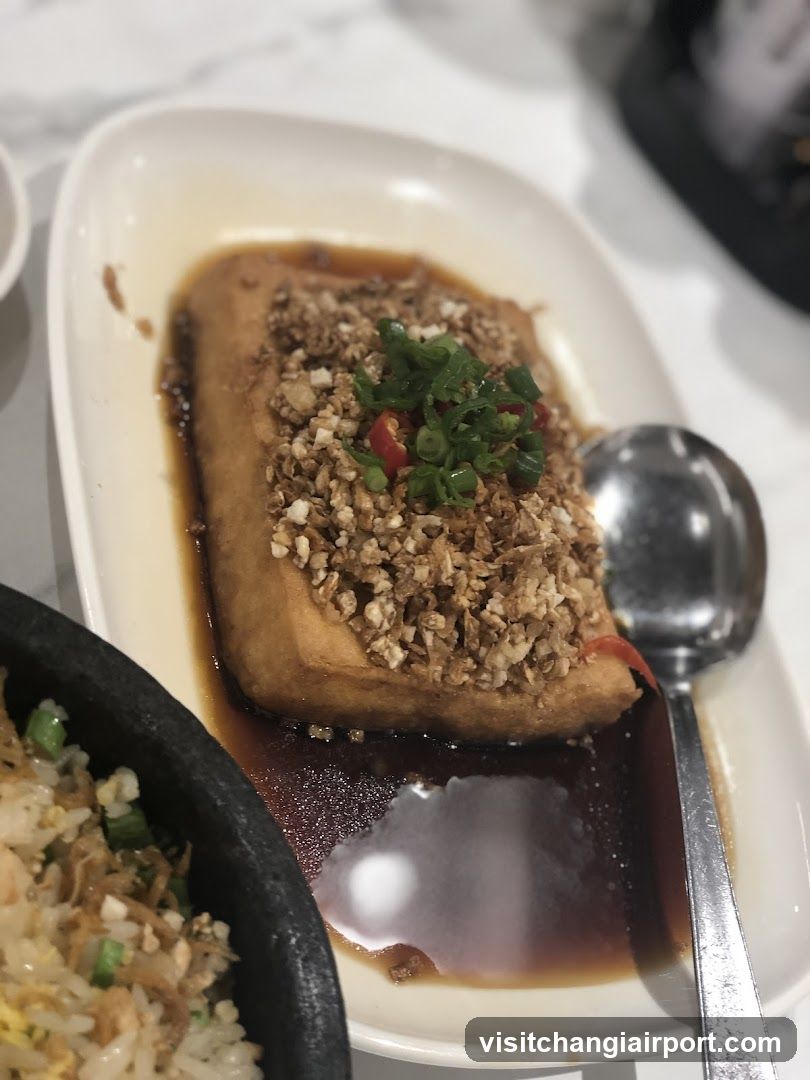 Steamed Tofu with Minced Garlic and Chili