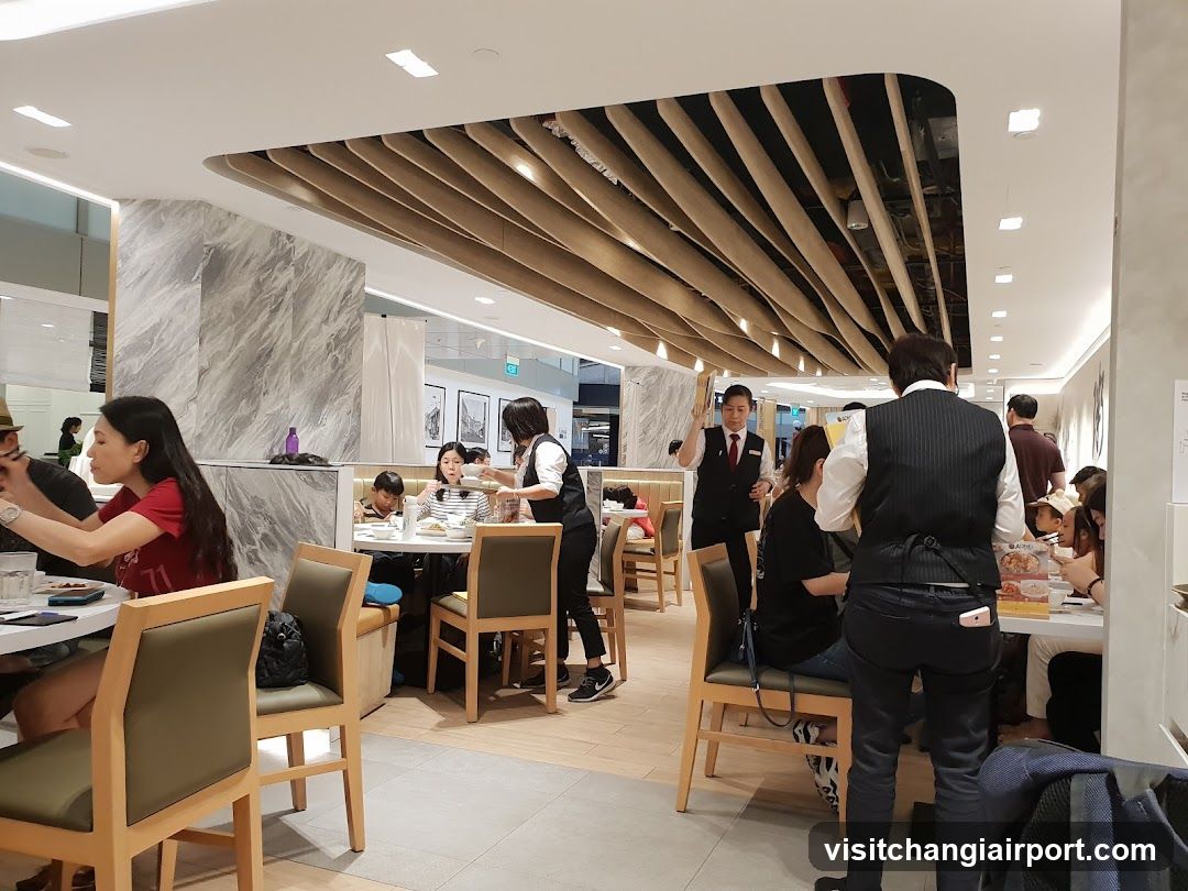 Restaurant Interior with Staff Serving