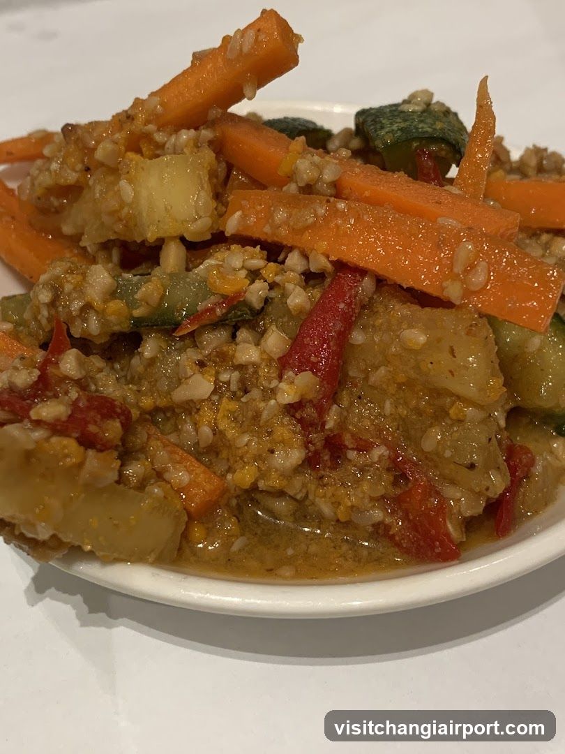 Stir-fried Vegetable and Grain Dish