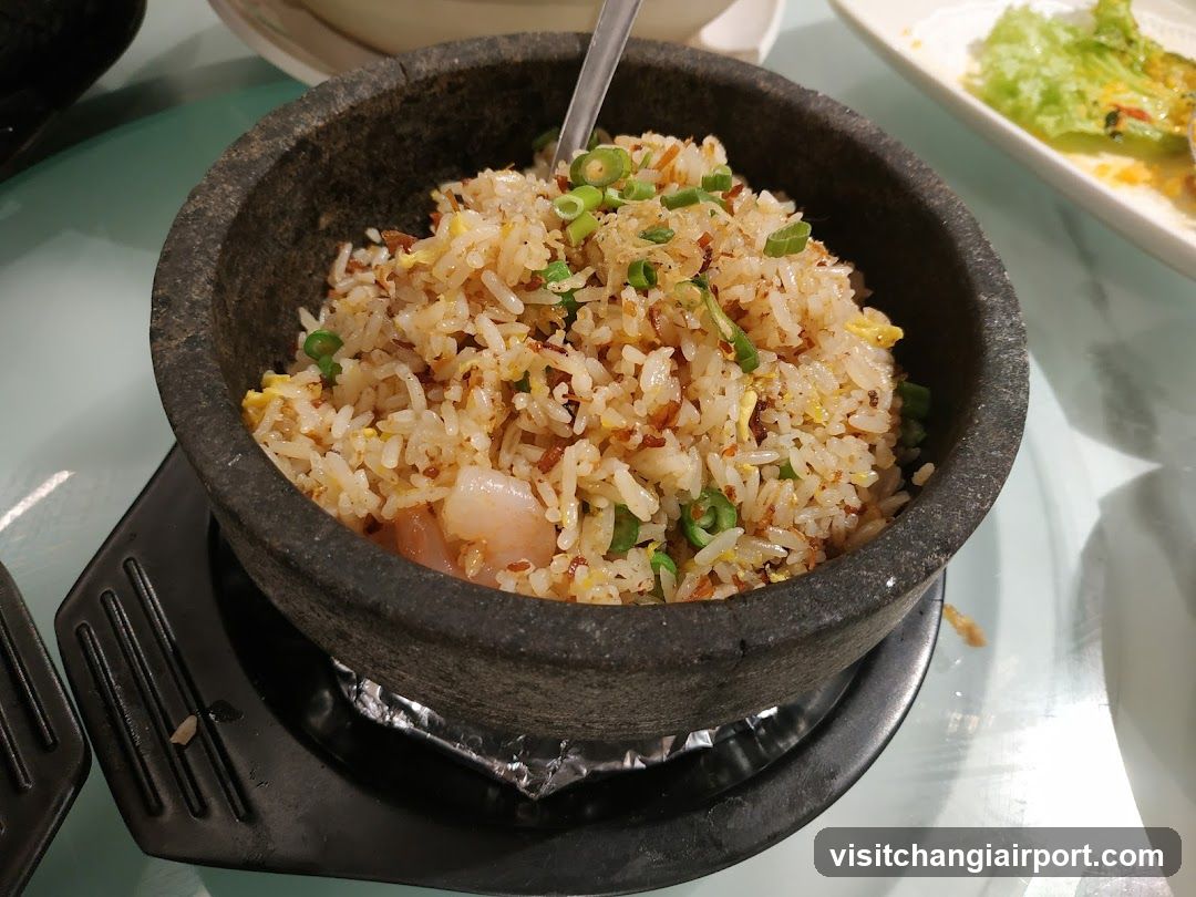 Stone Bowl Fried Rice with Shrimp and Scallions