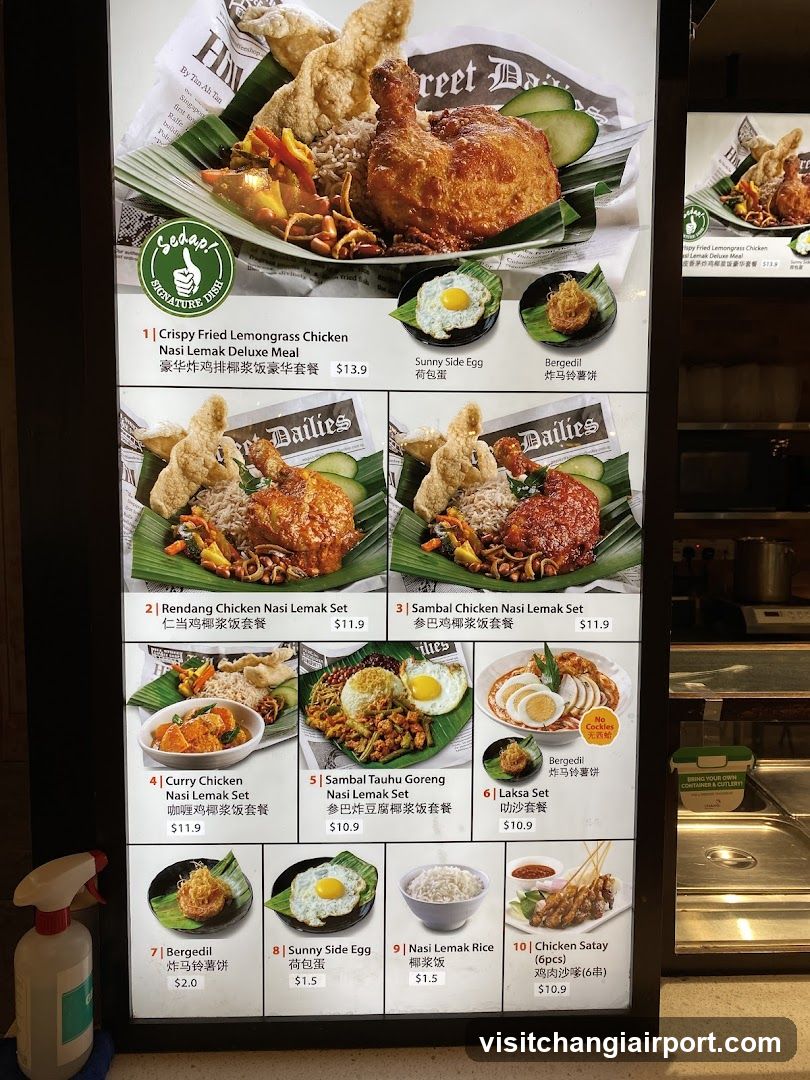 Nasi Lemak Menu Board