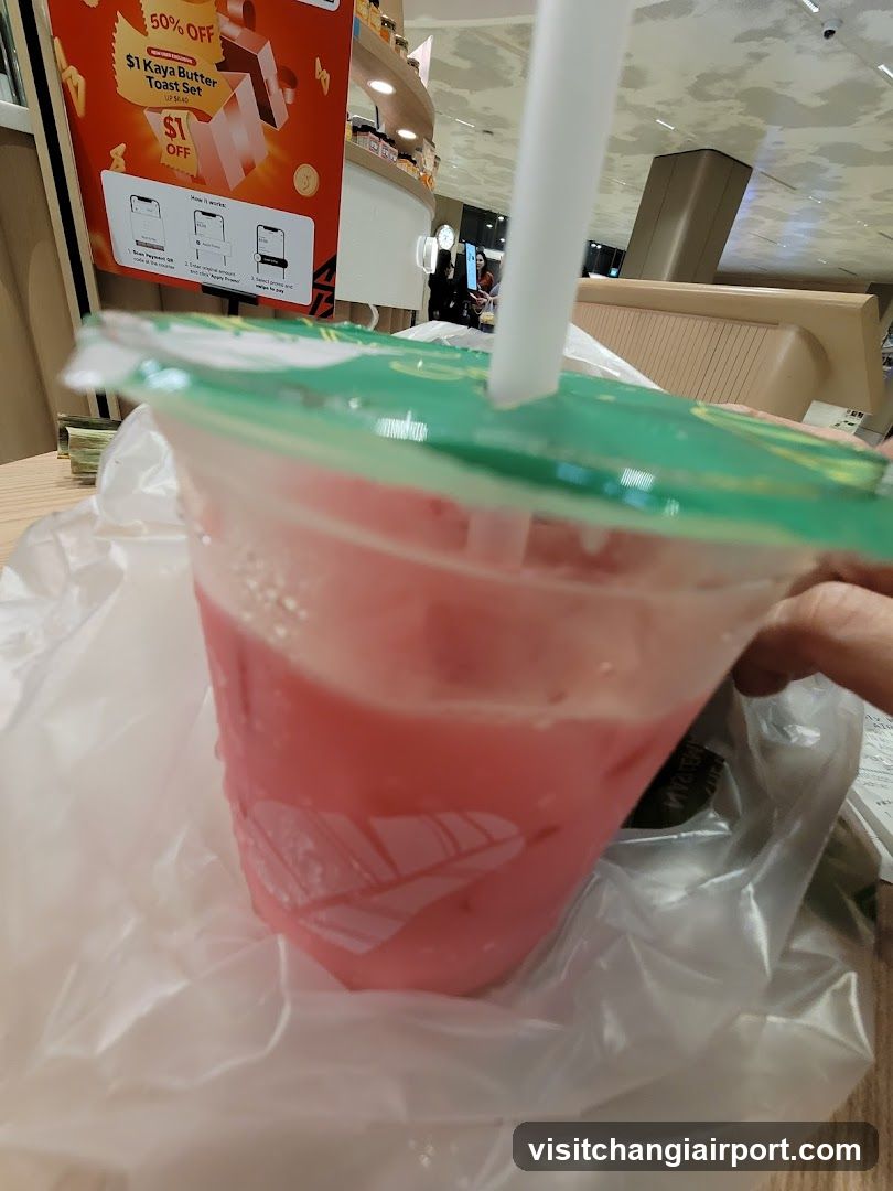 Pink Drink with Kaya Butter Toast Ad