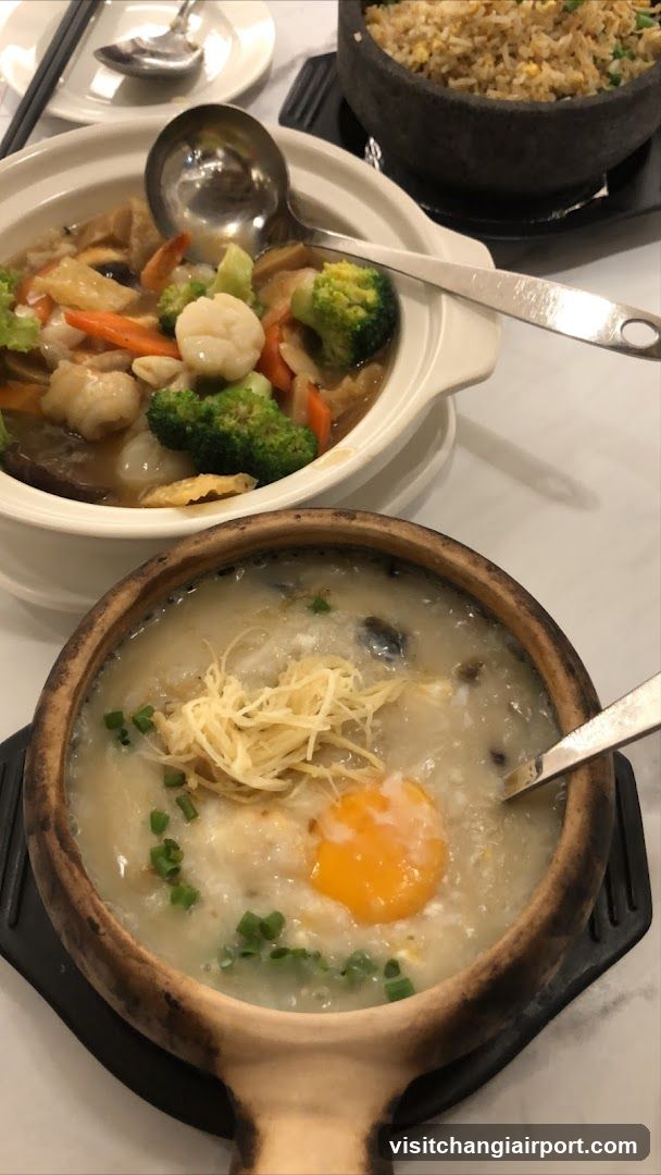 Congee and Vegetable Soup