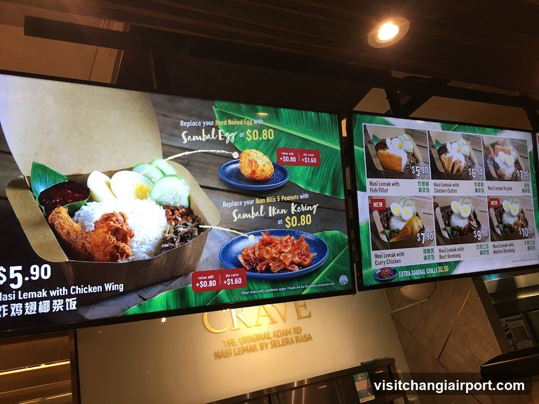 Nasi Lemak Menu Display