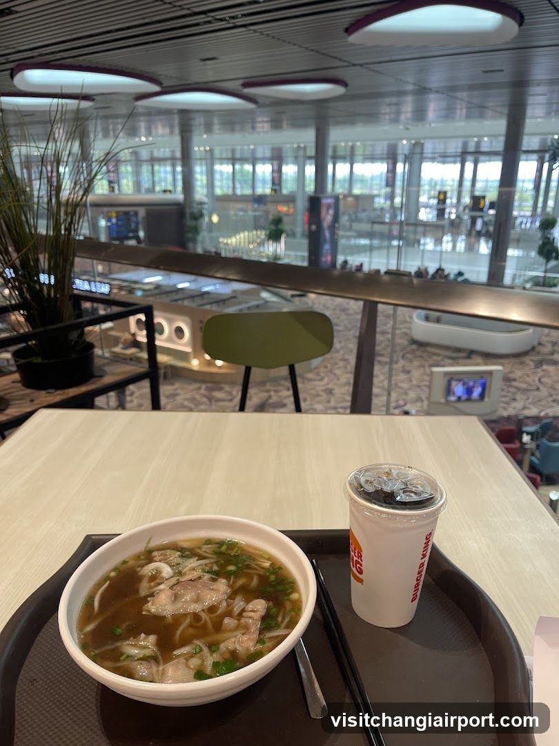 Airport Food Court Meal