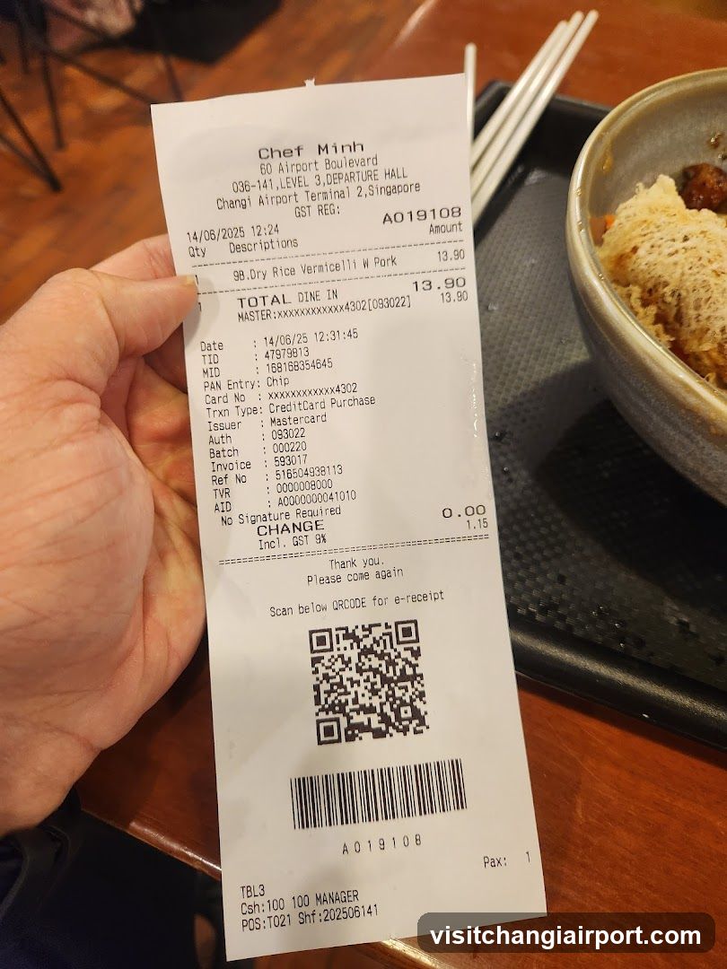Receipt and Food Bowl