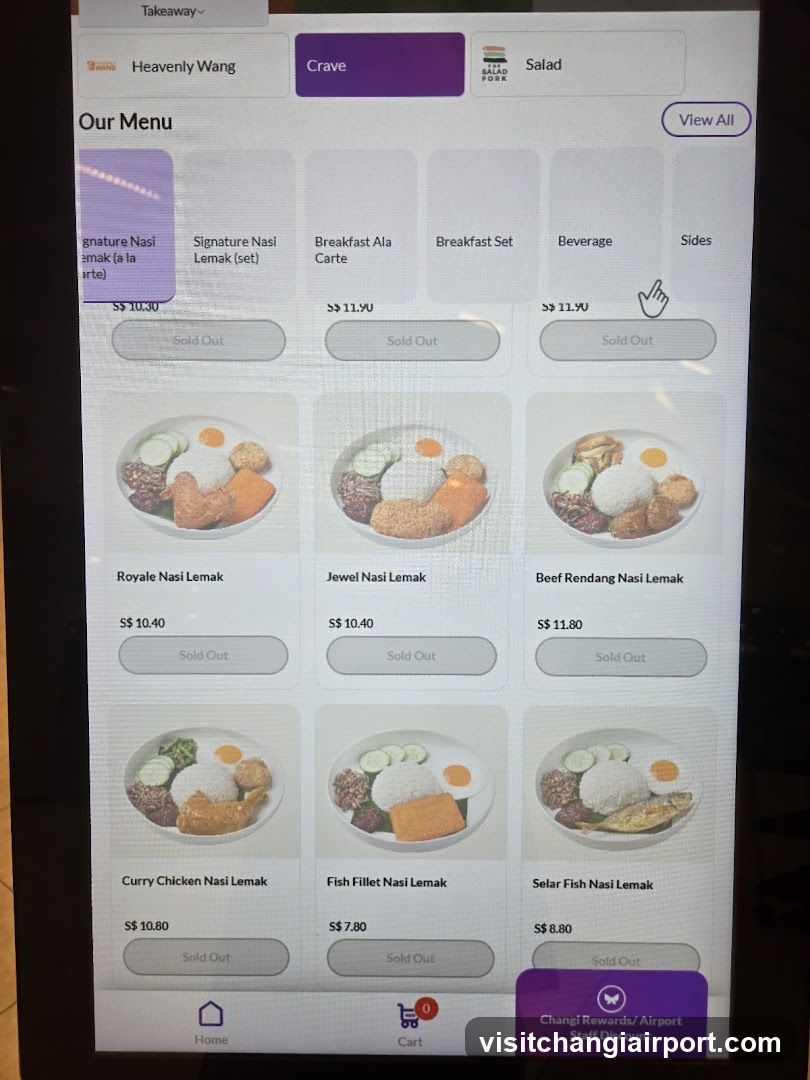 Nasi Lemak Menu Display