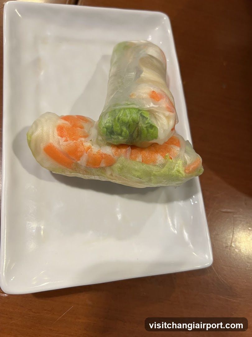 Spring Rolls on a Plate