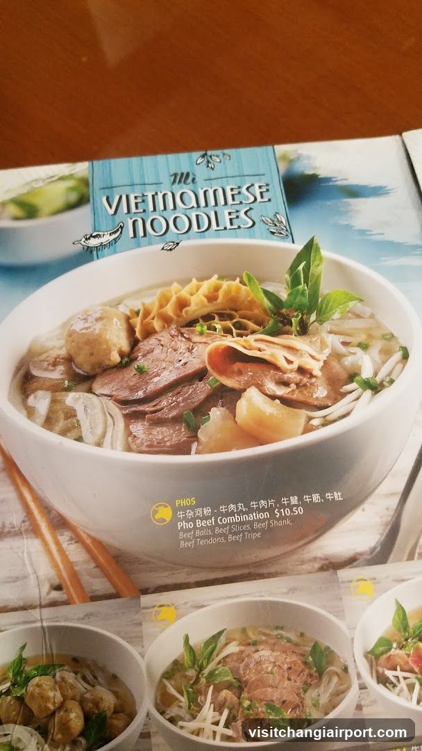 Vietnamese Noodles Menu Display