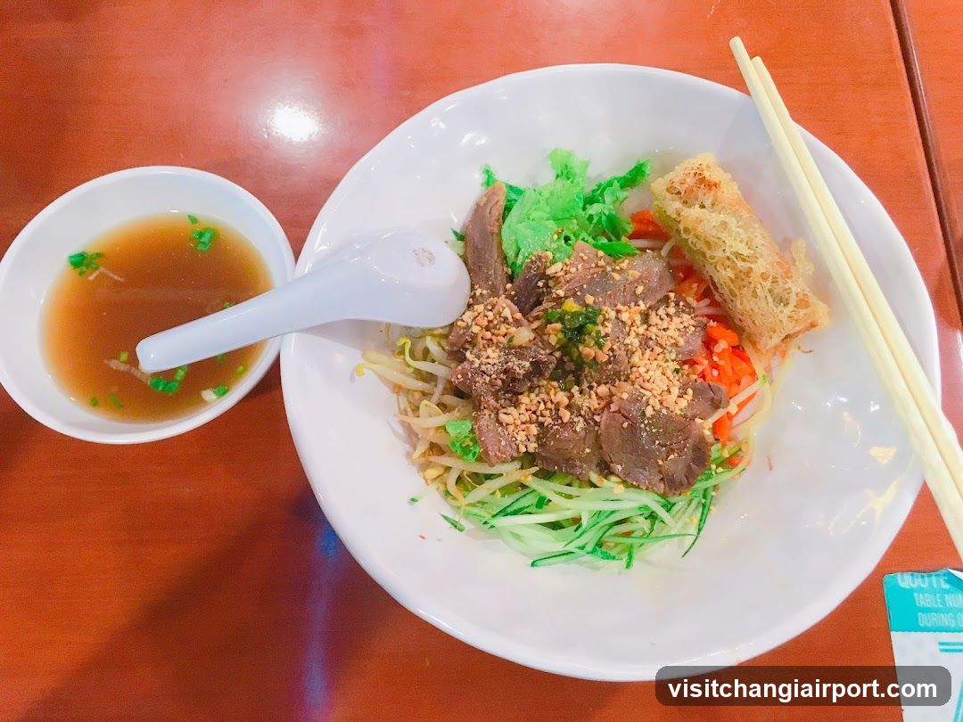 Noodle Bowl with Broth and Side Dish