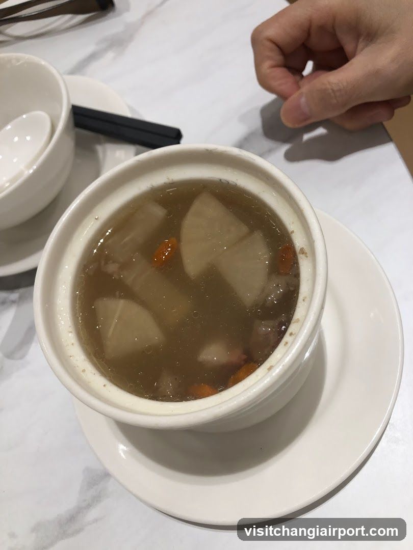 Soup Bowl with Diced Ingredients