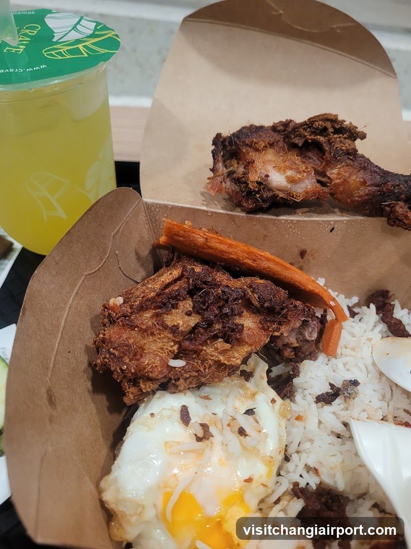 Fried Chicken Rice Bowl with Drink