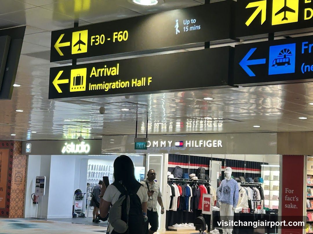 Airport Terminal Interior with Storefronts