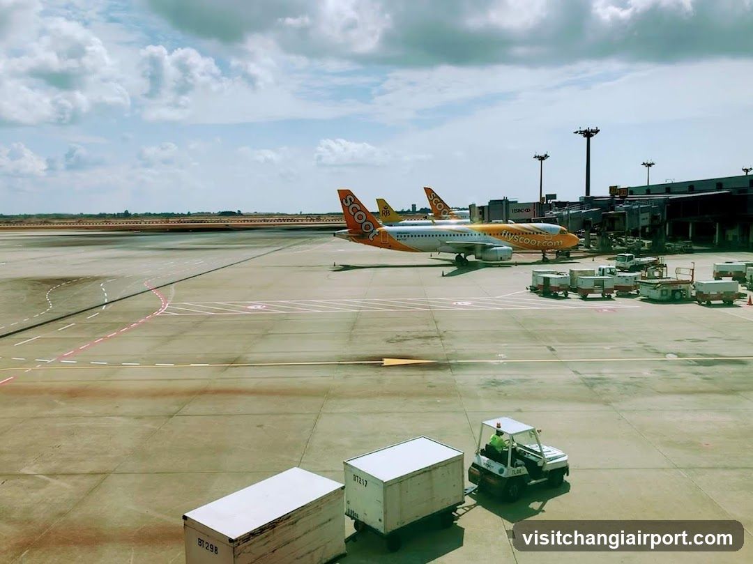 Airport Tarmac with Scoot Aircraft