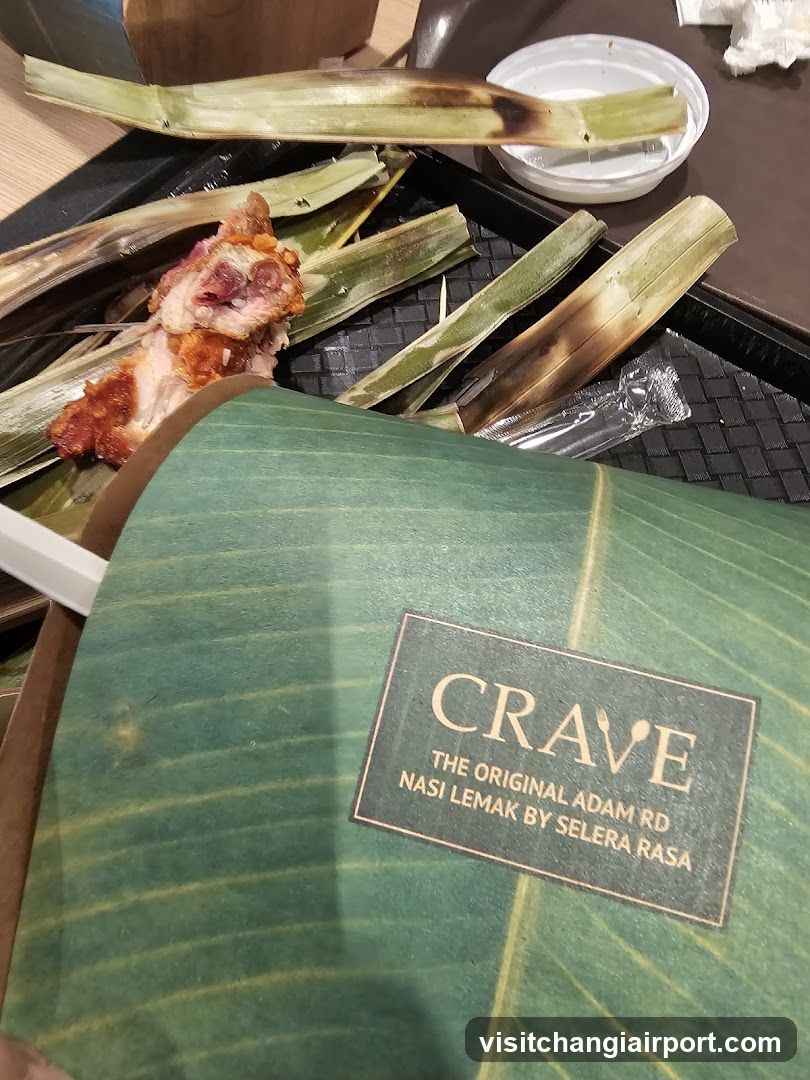 Nasi Lemak on Banana Leaf