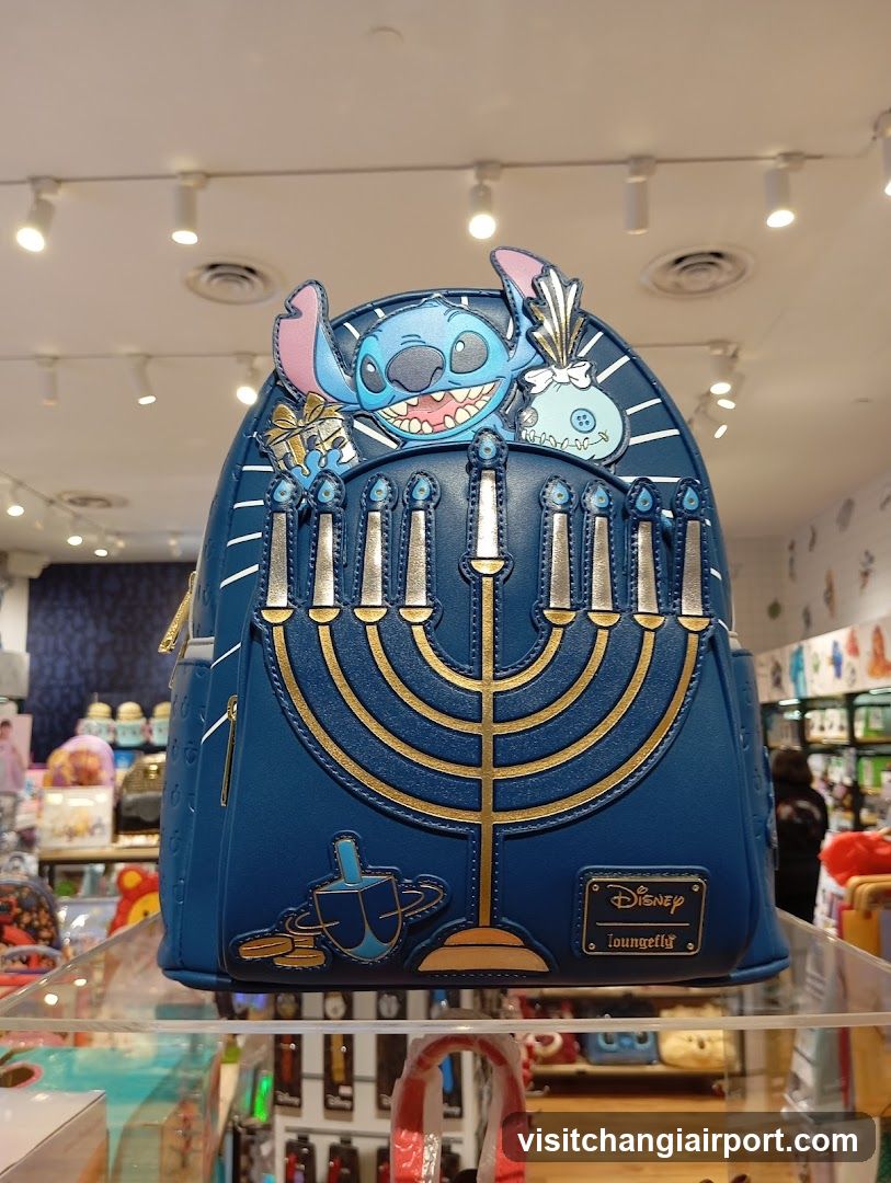 Stitch Menorah Backpack Display