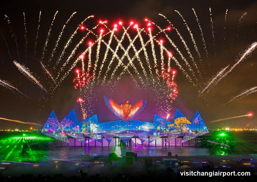 Fireworks Display Over Waterfront Stage