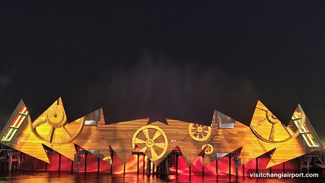 Night Projection Display on Pier Structure