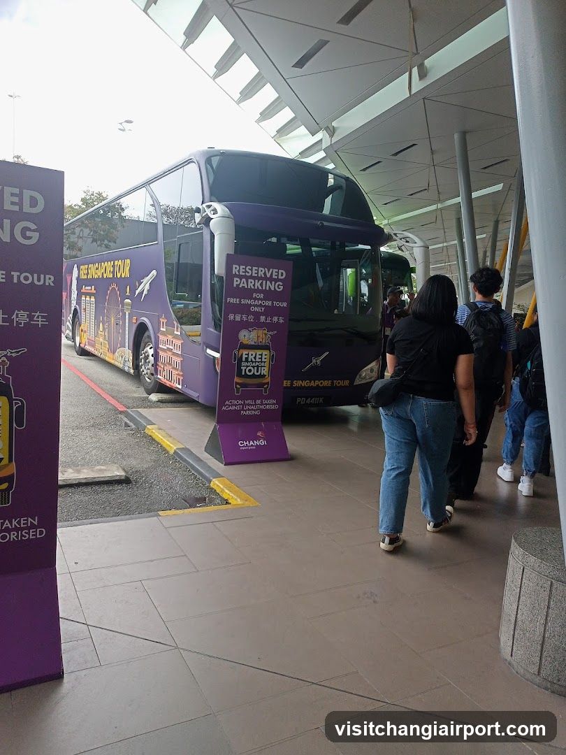 Tour Bus at Pickup Point