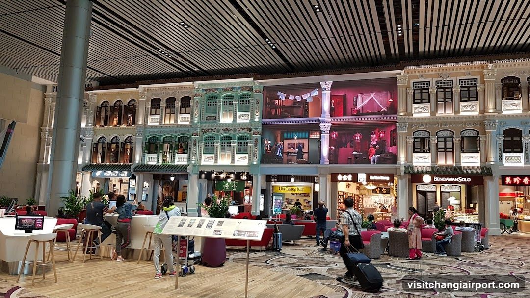 Airport Terminal Interior with Shop Facade