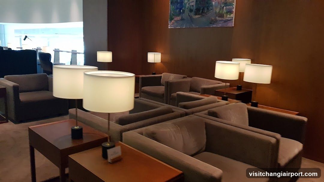 Lounge Interior with Seating and Lighting