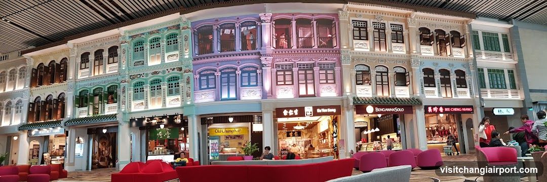 Colorful Building Facade with Shops