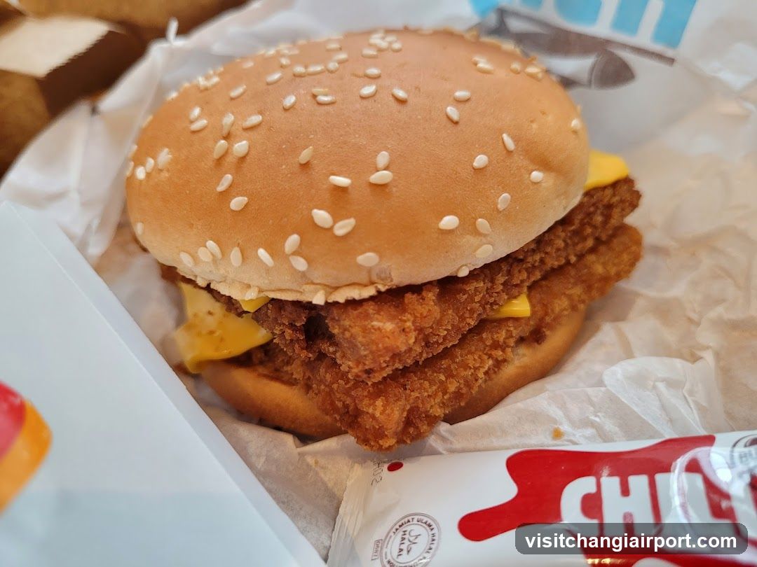 Crispy Chicken Burger with Cheese