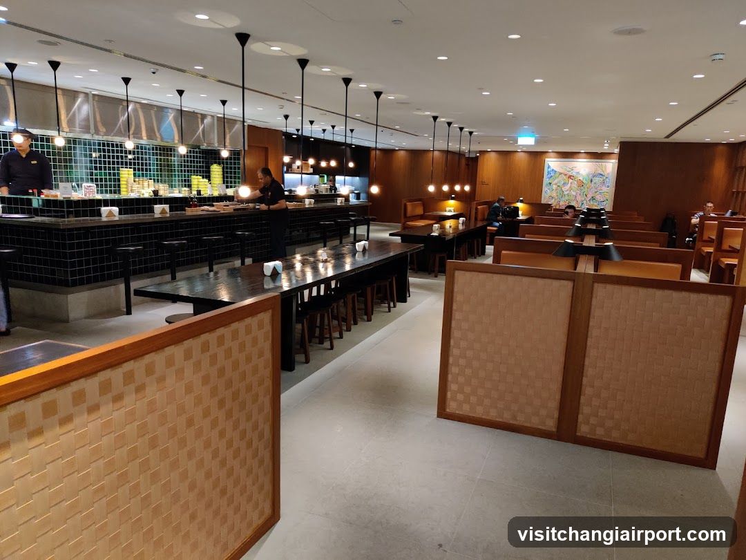 Restaurant Interior with Open Kitchen