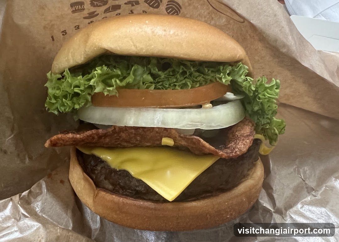 Cheeseburger with Bacon and Lettuce