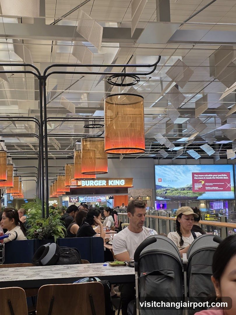 Food Court Interior with Burger King Signage