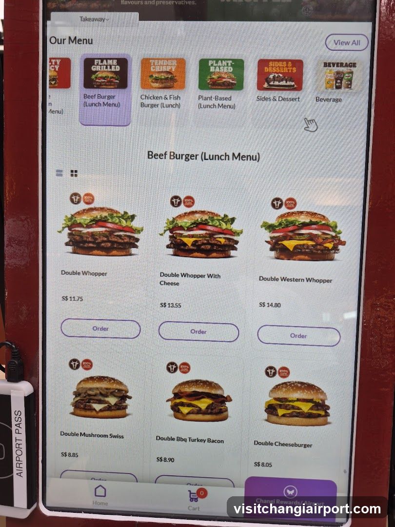 Burger Menu Display