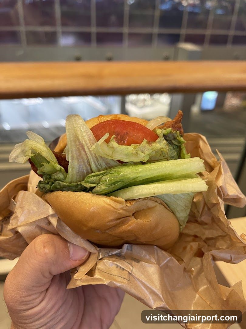 Handheld Sandwich with Lettuce and Tomato