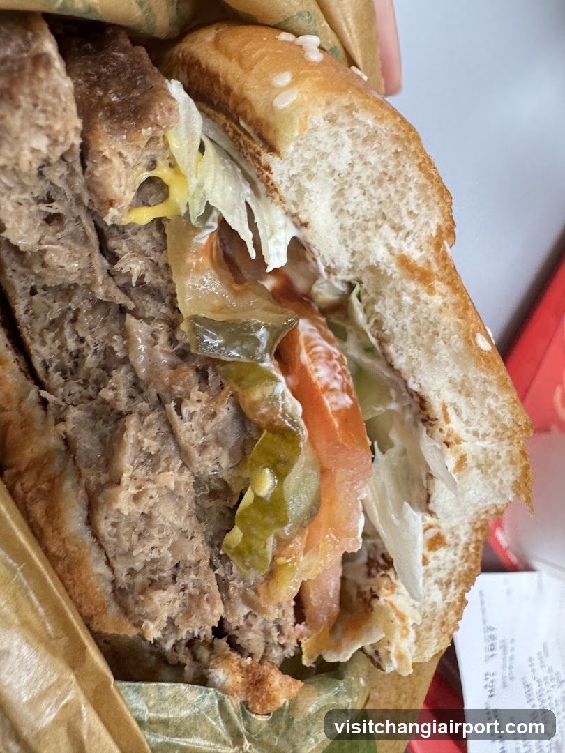Burger with Meat and Vegetables