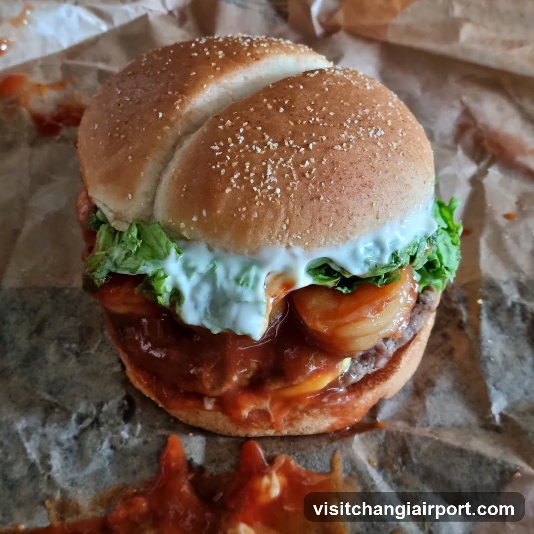Burger with Sauce and Lettuce
