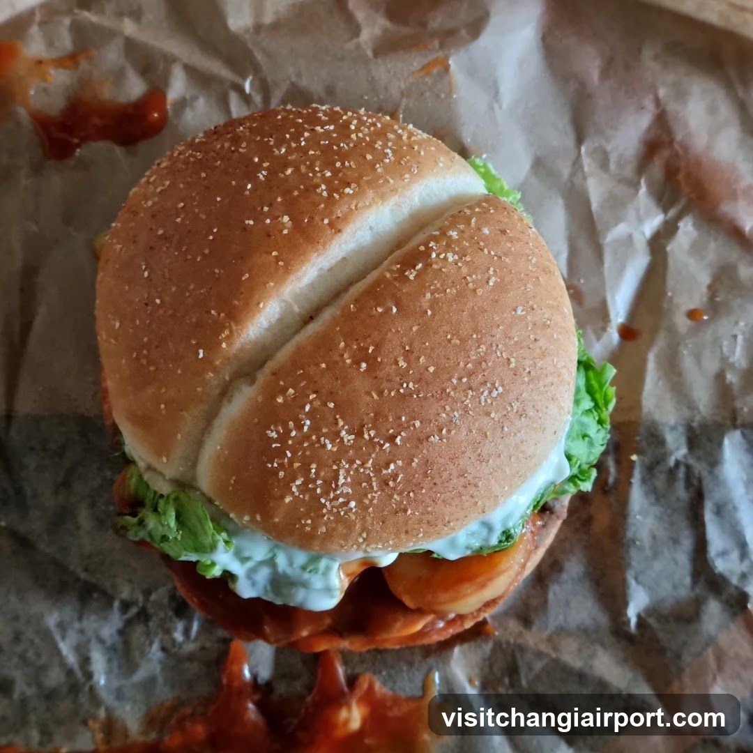Burger on Wrapping Paper