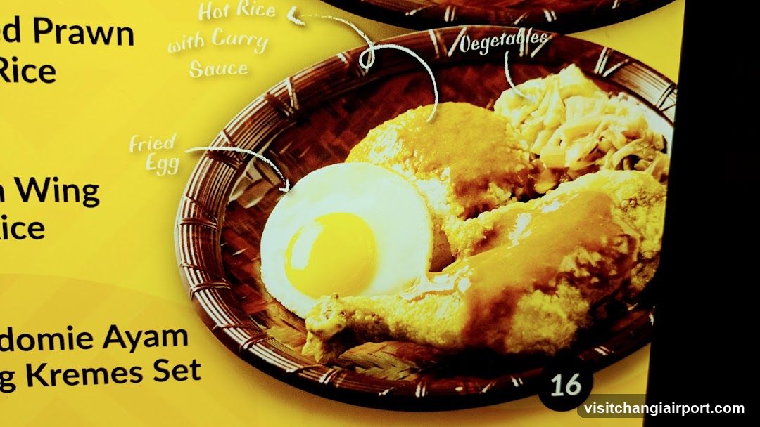 Food Menu Page with Fried Chicken Dish
