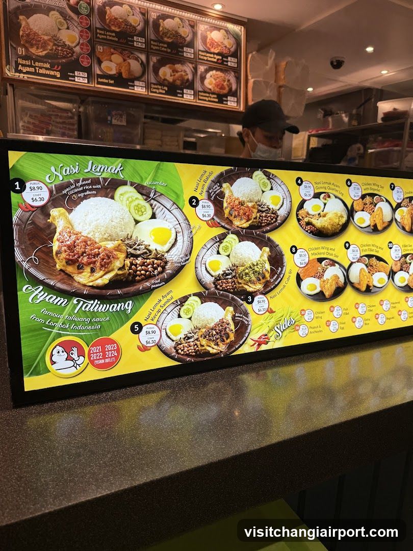 Nasi Lemak & Ayam Taliwang Menu Board