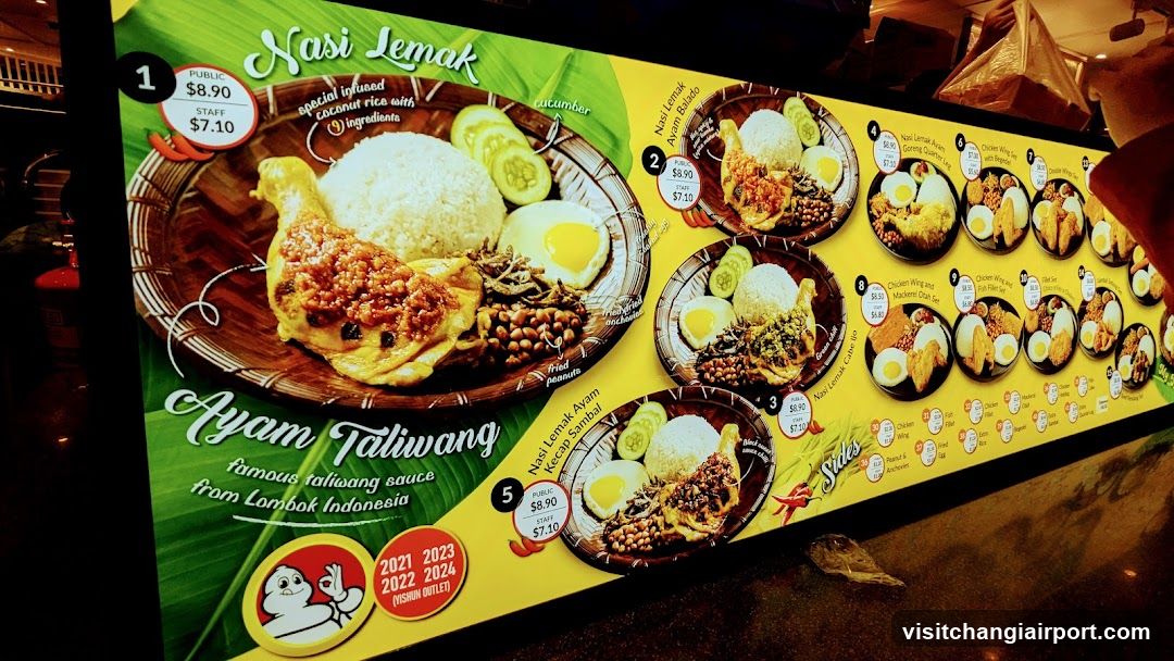 Nasi Lemak & Ayam Taliwang Menu Board