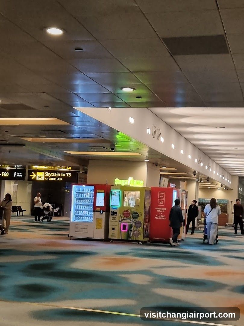 Airport Terminal Interior with Vending Machines