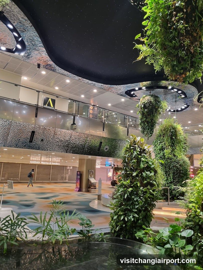 Indoor Green Space with Starry Ceiling
