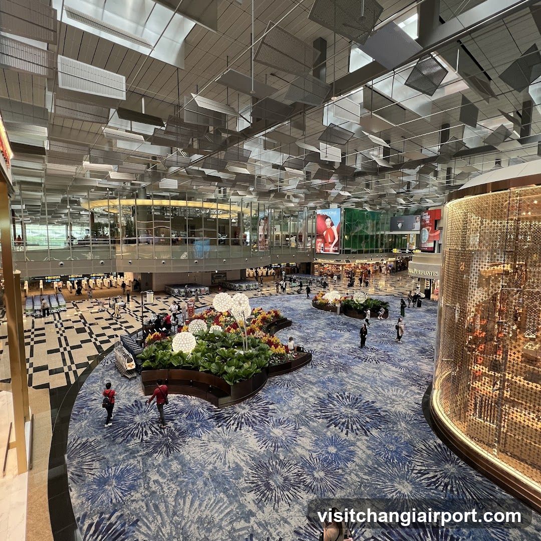 Airport Interior with Decorative Elements