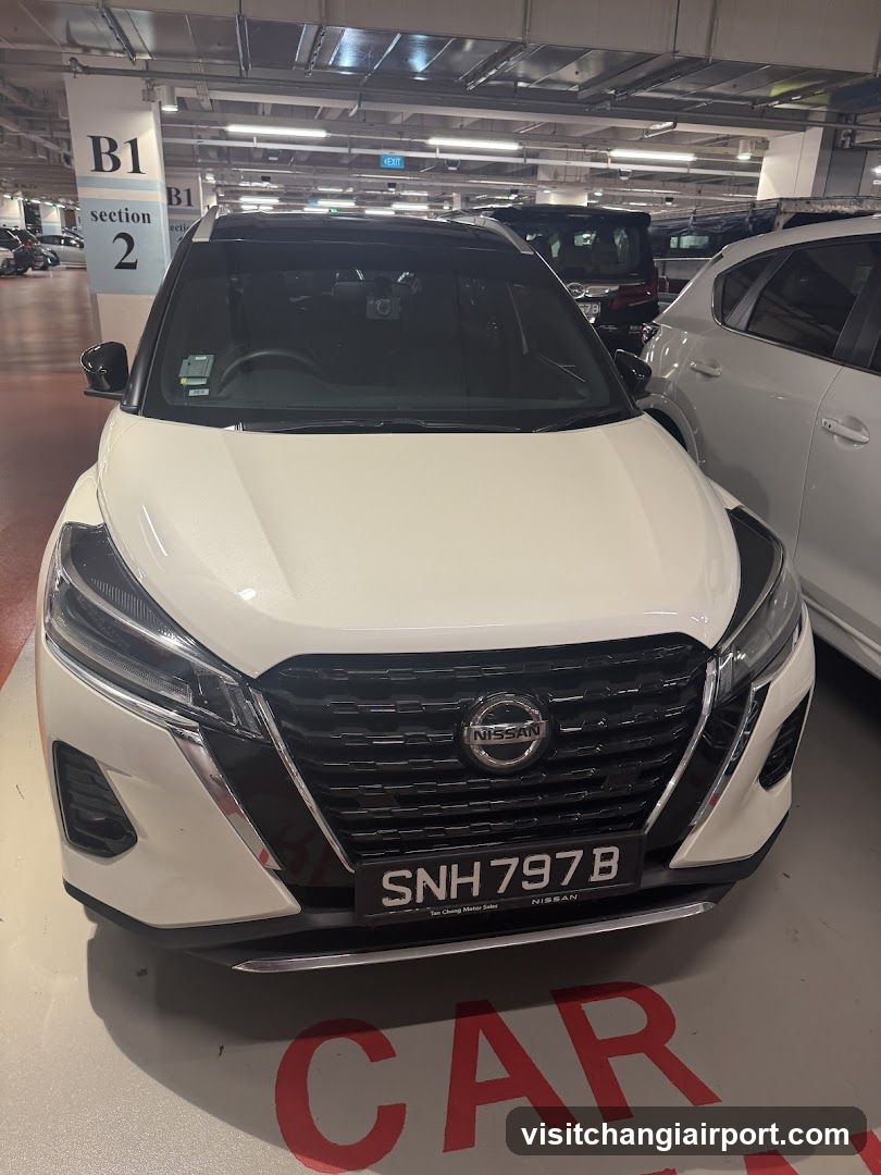 Nissan SUV in Parking Garage
