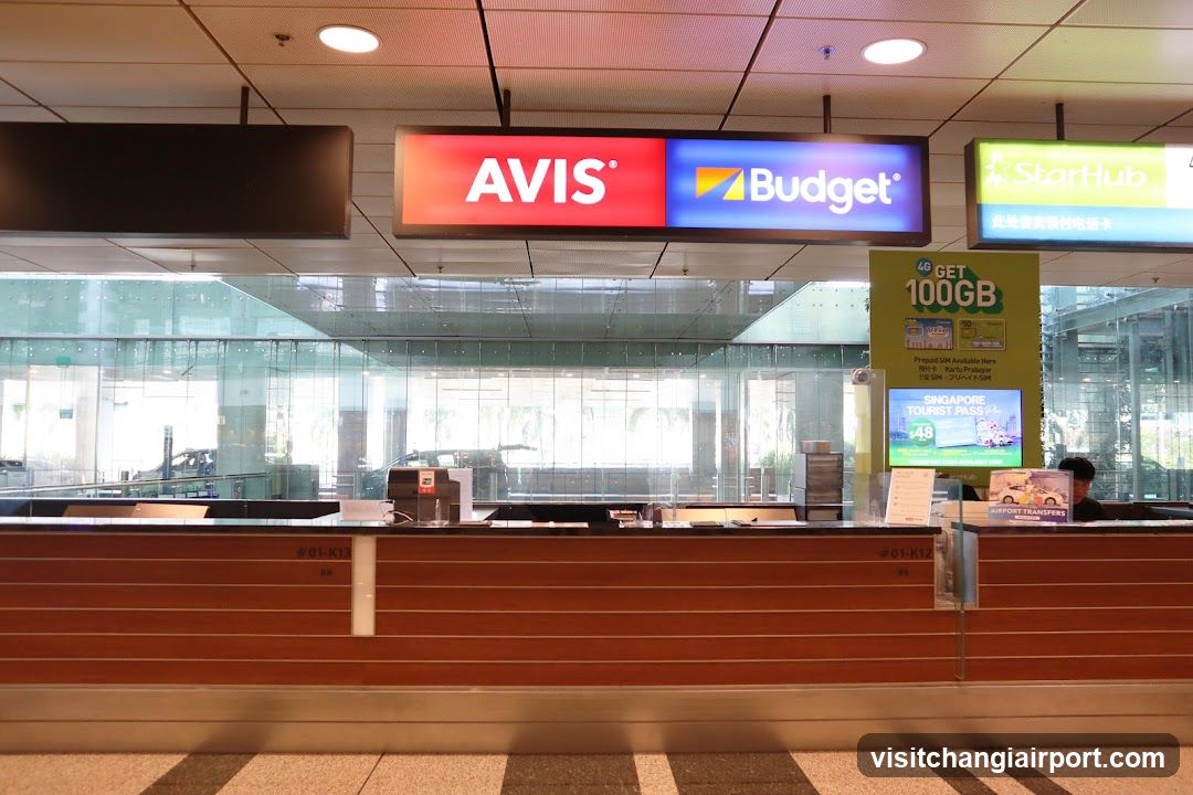 Car Rental Counter with Signage
